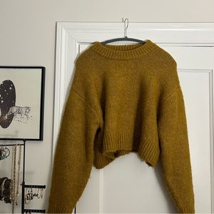 H&M Cropped Mustard Sweater